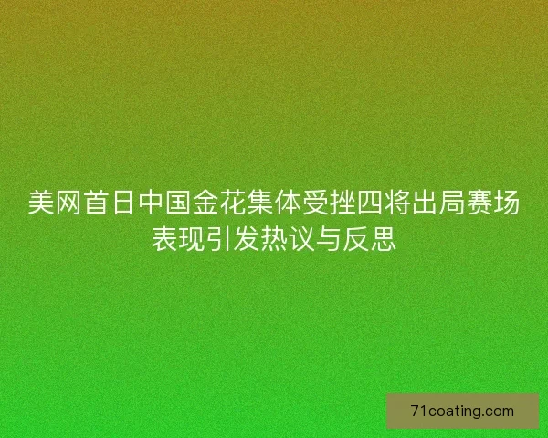 美网首日中国金花集体受挫四将出局赛场表现引发热议与反思